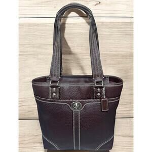 Coach Dark Brown Leather Tote